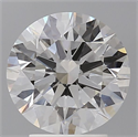 Lab Grown Diamond 3.07 Carats, Round with Ideal Cut, E Color, VVS2 Clarity and Certified by IGI