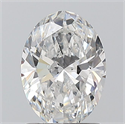 Natural Diamond 1.20 Carats, Oval with  Cut, E Color, SI2 Clarity and Certified by GIA