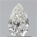 Natural Diamond 0.70 Carats, Pear with  Cut, H Color, VVS1 Clarity and Certified by GIA