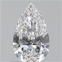 Natural Diamond 0.50 Carats, Pear with  Cut, D Color, VVS1 Clarity and Certified by GIA