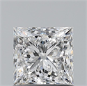 Natural Diamond 0.90 Carats, Princess with  Cut, E Color, VS2 Clarity and Certified by GIA