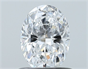 Natural Diamond 0.70 Carats, Oval with  Cut, D Color, VS2 Clarity and Certified by GIA