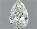 Natural Diamond 0.50 Carats, Pear with  Cut, J Color, IF Clarity and Certified by IGI