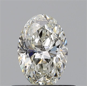 Foto Diamante Natural 0.53 quilates, Ovalado , Color J, claridad VVS2 y certificado GIA de