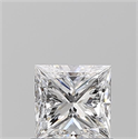 Natural Diamond 0.70 Carats, Princess with  Cut, D Color, SI1 Clarity and Certified by GIA