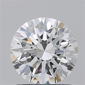 Picture of Natural Diamond 1.05 Carats, Round with Excellent Cut, F Color, IF Clarity and Certified by GIA
