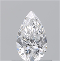 Natural Diamond 0.53 Carats, Pear with  Cut, D Color, VS2 Clarity and Certified by GIA