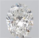 Natural Diamond 1.50 Carats, Oval with  Cut, F Color, SI2 Clarity and Certified by GIA
