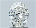 Natural Diamond 1.01 Carats, Oval with  Cut, H Color, VS2 Clarity and Certified by GIA
