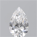 Diamante Natural 0.50 quilates, De pera , Color E, claridad SI1 y certificado GIA