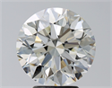 Diamante Natural 4.07 quilates, Redondo , Color J, claridad VVS1 y certificado GIA