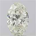 Natural Diamond 1.70 Carats, Oval with  Cut, I Color, SI1 Clarity and Certified by IGI