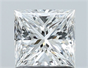 Natural Diamond 1.00 Carats, Princess with  Cut, F Color, VS1 Clarity and Certified by GIA