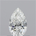 Natural Diamond 0.50 Carats, Pear with  Cut, F Color, VVS2 Clarity and Certified by GIA