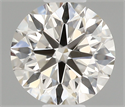 Natural Diamond 0.43 Carats, Round with Excellent Cut, J Color, VVS2 Clarity and Certified by IGI