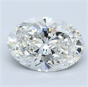 Natural Diamond 3.51 Carats, Oval with  Cut, I Color, VS2 Clarity and Certified by GIA