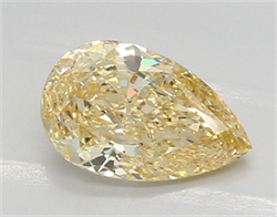 Picture of Lab Grown Diamond 1.79 Carats, Pear with  Cut, Fancy Intense Yellow Color, VS1 Clarity and Certified by IGI