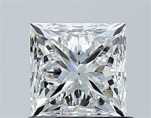 Picture of Natural Diamond 1.00 Carats, Princess with  Cut, G Color, SI1 Clarity and Certified by GIA