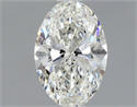 Natural Diamond 0.70 Carats, Oval with  Cut, H Color, SI1 Clarity and Certified by GIA