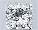 Natural Diamond 1.01 Carats, Princess with  Cut, D Color, VVS2 Clarity and Certified by GIA