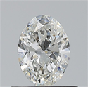 Natural Diamond 0.50 Carats, Oval with  Cut, G Color, VS2 Clarity and Certified by GIA