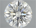 Natural Diamond 0.42 Carats, Round with Excellent Cut, H Color, VVS2 Clarity and Certified by IGI