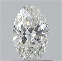 Natural Diamond 0.70 Carats, Oval with  Cut, F Color, VS2 Clarity and Certified by GIA