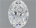 Natural Diamond 0.50 Carats, Oval with  Cut, D Color, VS2 Clarity and Certified by GIA