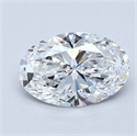 Natural Diamond 1.01 Carats, Oval with  Cut, D Color, VS2 Clarity and Certified by GIA