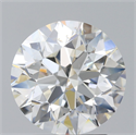 Natural Diamond 2.70 Carats, Round with Excellent Cut, H Color, SI1 Clarity and Certified by GIA