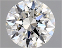 Natural Diamond 0.59 Carats, Round with Excellent Cut, I Color, VVS2 Clarity and Certified by GIA