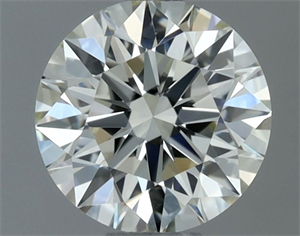 Picture of Natural Diamond 0.54 Carats, Round with Excellent Cut, J Color, VVS1 Clarity and Certified by IGI