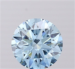 Picture of Lab Grown Diamond 2.08 Carats, Round with Excellent Cut, Fancy Vivid Blue Color, VS1 Clarity and Certified by IGI