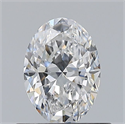 Natural Diamond 0.57 Carats, Oval with  Cut, D Color, VS2 Clarity and Certified by GIA