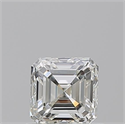 Natural Diamond 0.71 Carats, Asscher with  Cut, I Color, VVS1 Clarity and Certified by GIA
