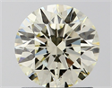 Natural Diamond 1.22 Carats, Round with Excellent Cut, K Color, VS2 Clarity and Certified by IGI