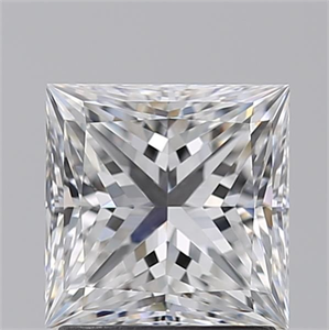 Foto Diamante Natural 1.70 quilates, Princesa , Color E, claridad VS1 y certificado GIA de