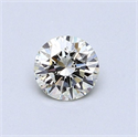 Diamante Natural 0.45 quilates, Redondo , Color L, claridad SI1 y certificado GIA