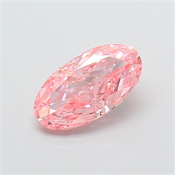 Picture of Lab Grown Diamond 1.50 Carats, Oval with  Cut, Fancy Vivid Pink Color, VVS2 Clarity and Certified by IGI