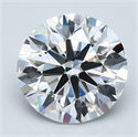 Natural Diamond 2.51 Carats, Round with Excellent Cut, D Color, SI1 Clarity and Certified by GIA