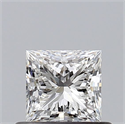 Natural Diamond 0.50 Carats, Princess with  Cut, F Color, VS2 Clarity and Certified by GIA