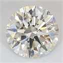 Lab Grown Diamond 3.16 Carats, Round with Excellent Cut, J Color, VVS2 Clarity and Certified by IGI