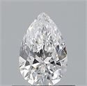 Natural Diamond 0.50 Carats, Pear with  Cut, D Color, VS1 Clarity and Certified by GIA