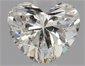 Natural Diamond 0.54 Carats, Heart with  Cut, L Color, SI1 Clarity and Certified by GIA