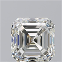 Natural Diamond 0.90 Carats, Asscher with  Cut, J Color, VS1 Clarity and Certified by GIA