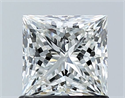 Natural Diamond 1.02 Carats, Princess with  Cut, G Color, SI1 Clarity and Certified by GIA