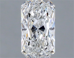Picture of Natural Diamond 0.51 Carats, Radiant with  Cut, F Color, VS1 Clarity and Certified by GIA