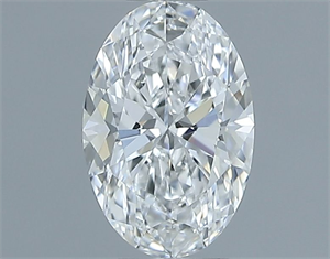 Foto Diamante Natural 0.51 quilates, Ovalado , Color F, claridad IF y certificado GIA de