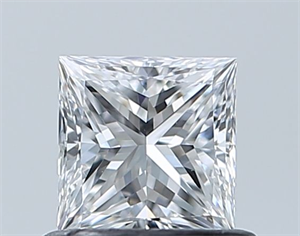 Picture of Natural Diamond 0.62 Carats, Princess with  Cut, D Color, VVS2 Clarity and Certified by GIA
