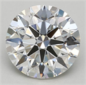 Lab Grown Diamond 1.96 Carats, Round with Excellent Cut, G Color, IF Clarity and Certified by GIA